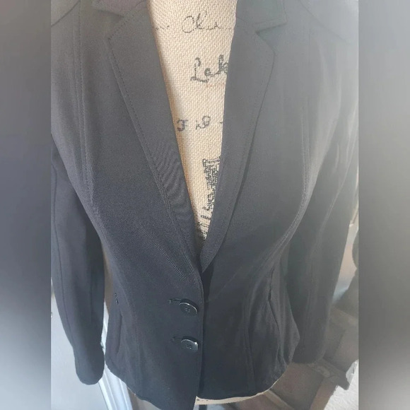 Black Blazer Sleeve Zippers by Marc Cain Sz 3/ Med - Picture 4 of 12